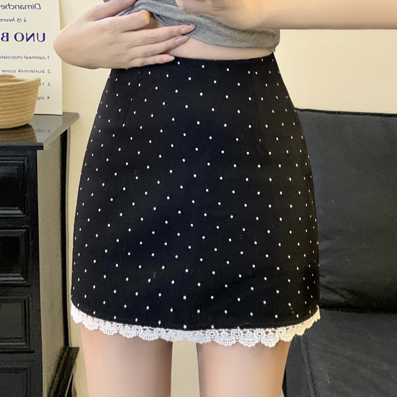 西装波点半身裙女夏2025新款短裙A字裙高腰包臀裙半裙裙子裤裙潮|undefined