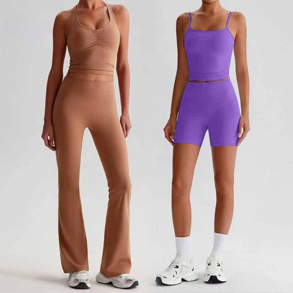 Aiba Amazon Cross-Border Beautiful Back Tight Sportswear Suit for Women Quick-Drying High-Waist Hip-Lifting Running Fitness Yoga Suit for Women