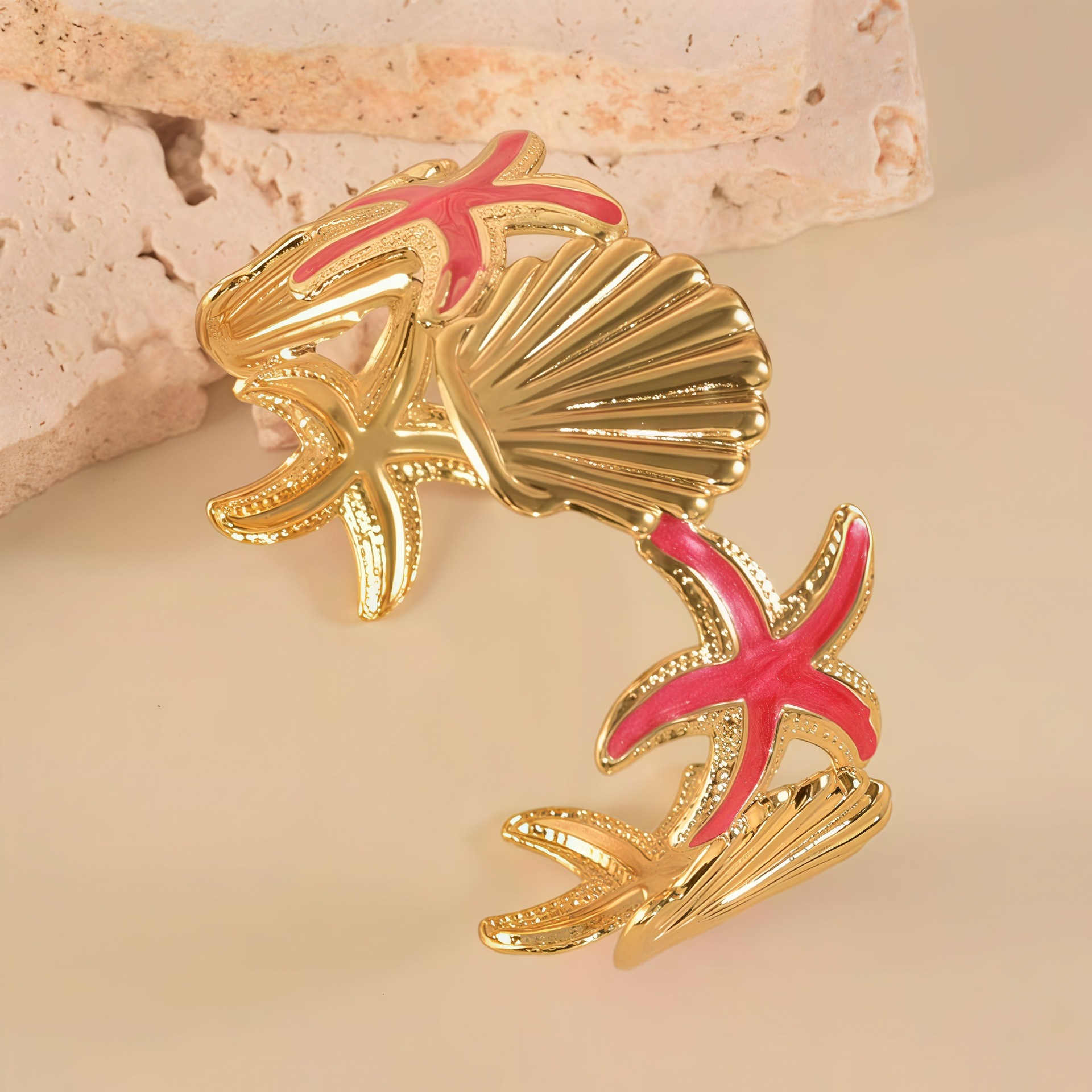 Pulsera de Concha estrella de mar roja