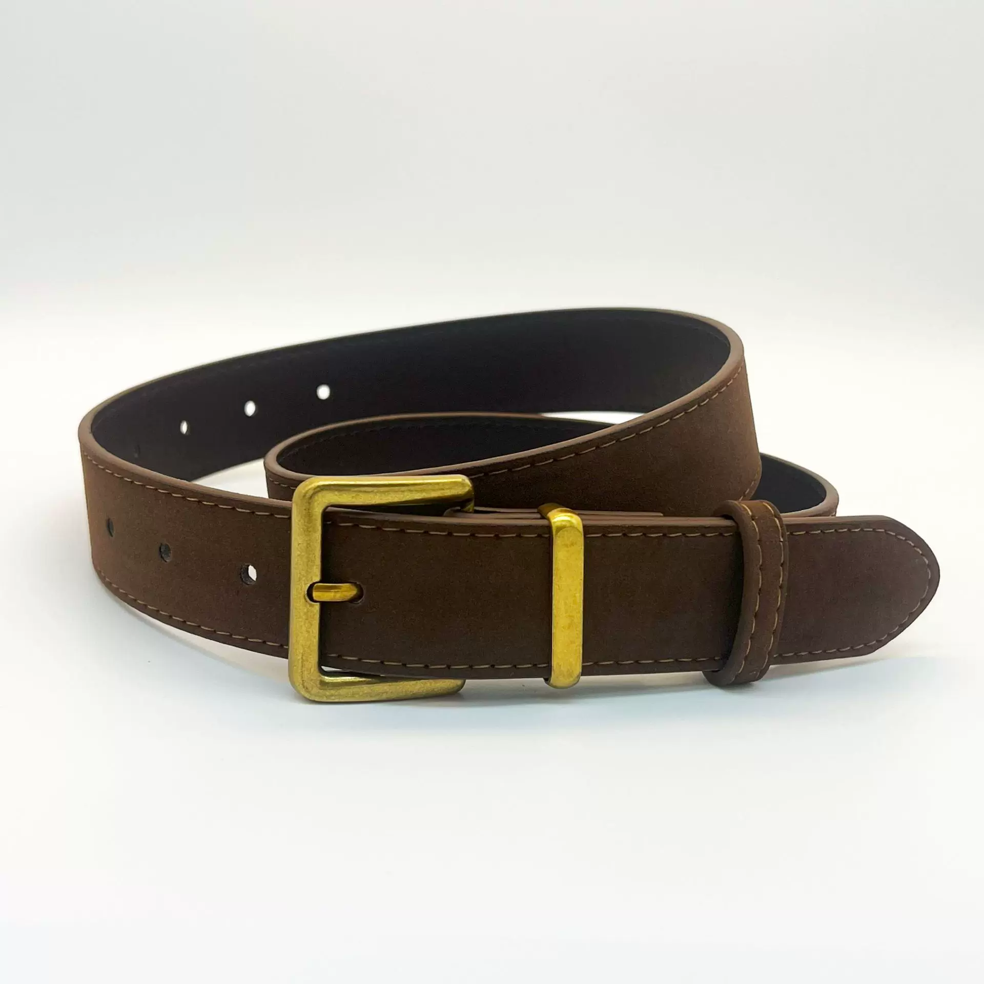 跨境爆款绒面腰带女2025新款百搭针扣腰带美拉德风格工厂批发现货