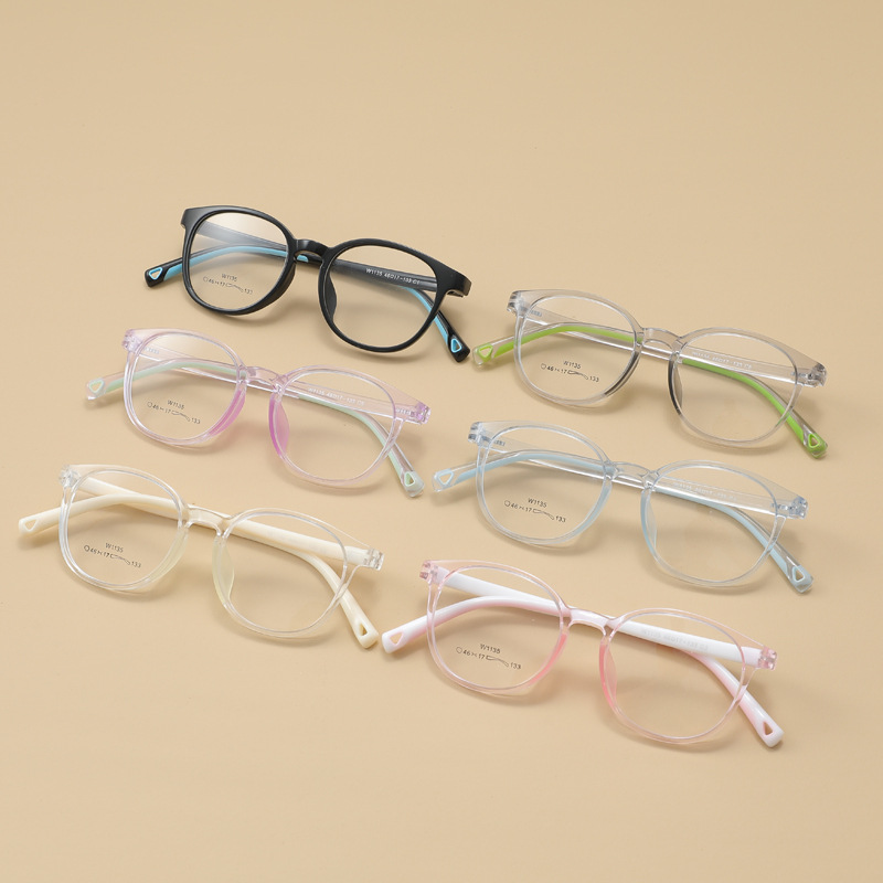 兒童PPSU眼鏡框雙色包膠奶瓶親膚材質男女同款學生眼鏡架批發1135