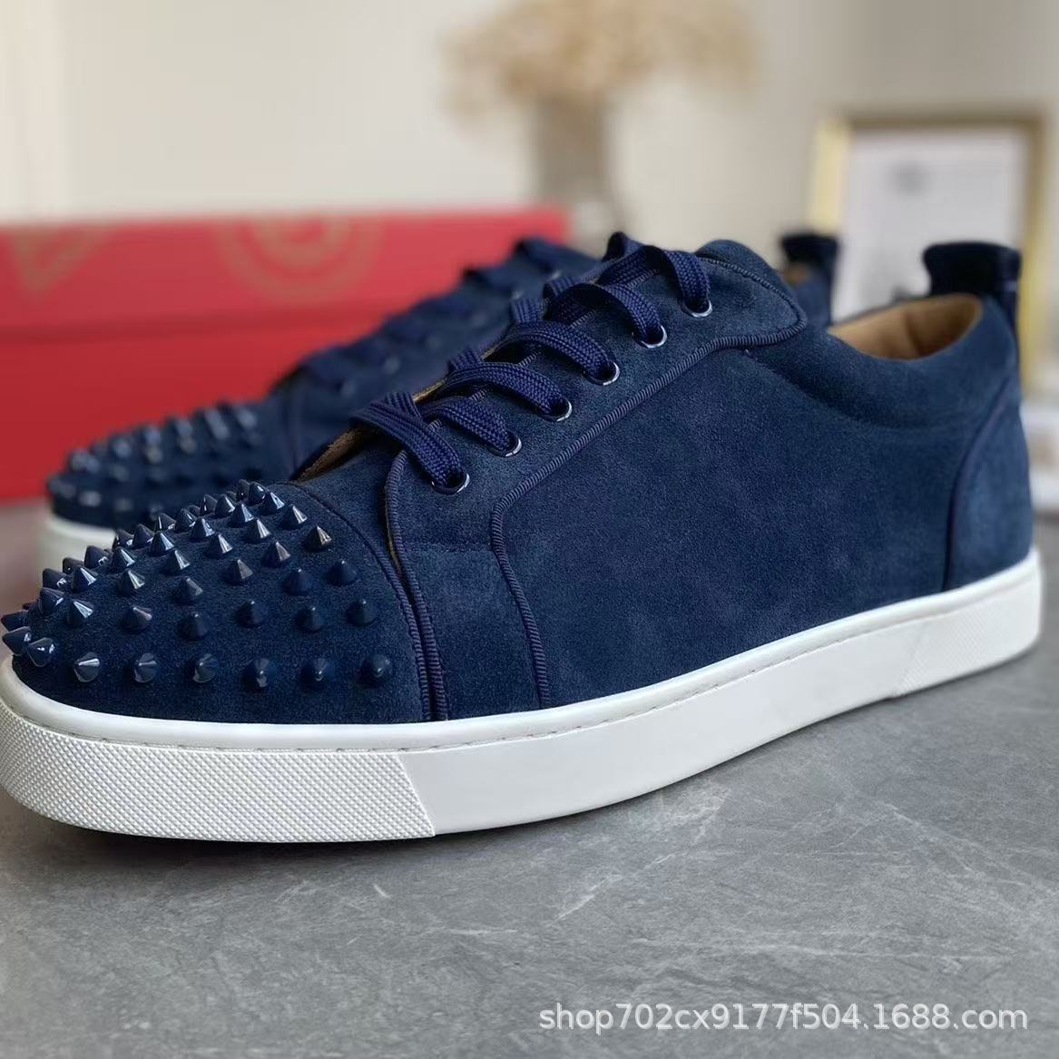 Tenis Casuales con Remaches B9S de Piel de Vaca y Caucho, Resistente al Desgaste, para Uso Casual image 30
