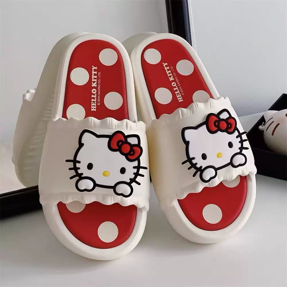 敲可爱~kitty猫拖鞋女款夏季家用家居室内浴室防滑外穿凉拖鞋防臭