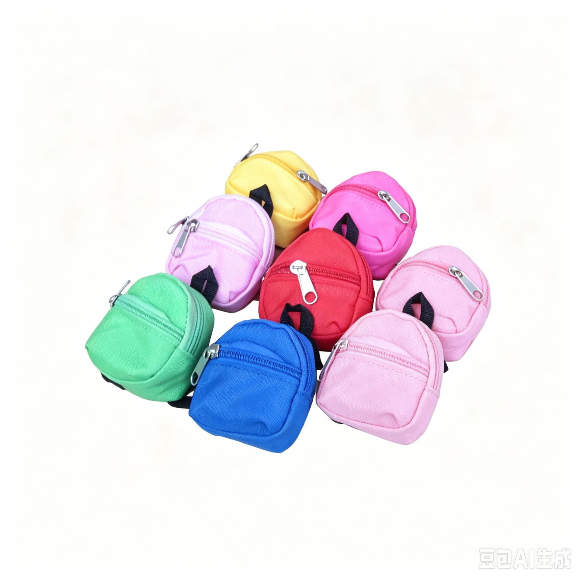 Mini Çift Omuz Bozuk Para Sırt Çantası Bez Bebek Kıyafet Değiştirme Sırt Çantası Polyester Oxford Kumaş Bozuk Para Kitap Çantası Asılı Aksesuar Cüzdan