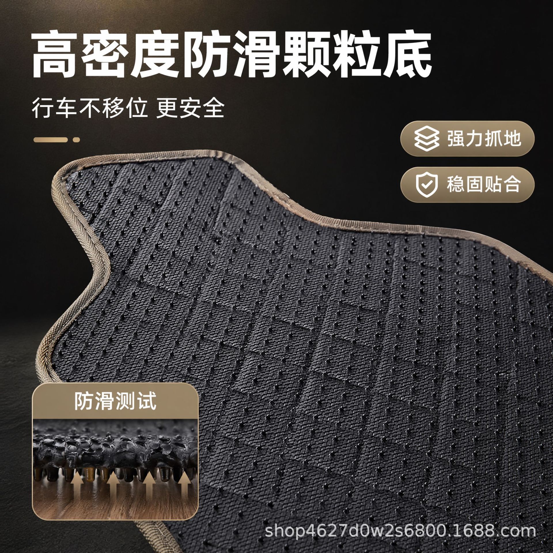 Cross-border universal car floor mats carpet PU leather right-hand drive car universal floor mats quilted embroidered leather floor mats manufacturer