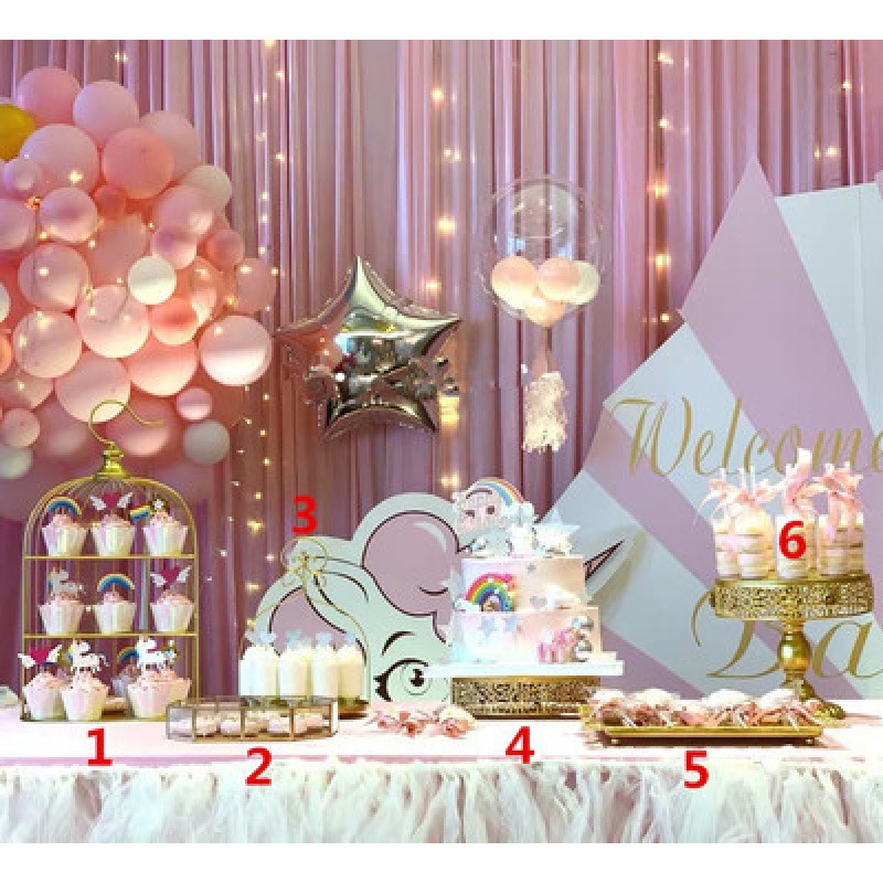 Estante de bocadillos de estilo europeo, tabla de postres, estante de exhibición, adornos de hierro forjado, estante de pastel de boda, set de 12 piezas image 13