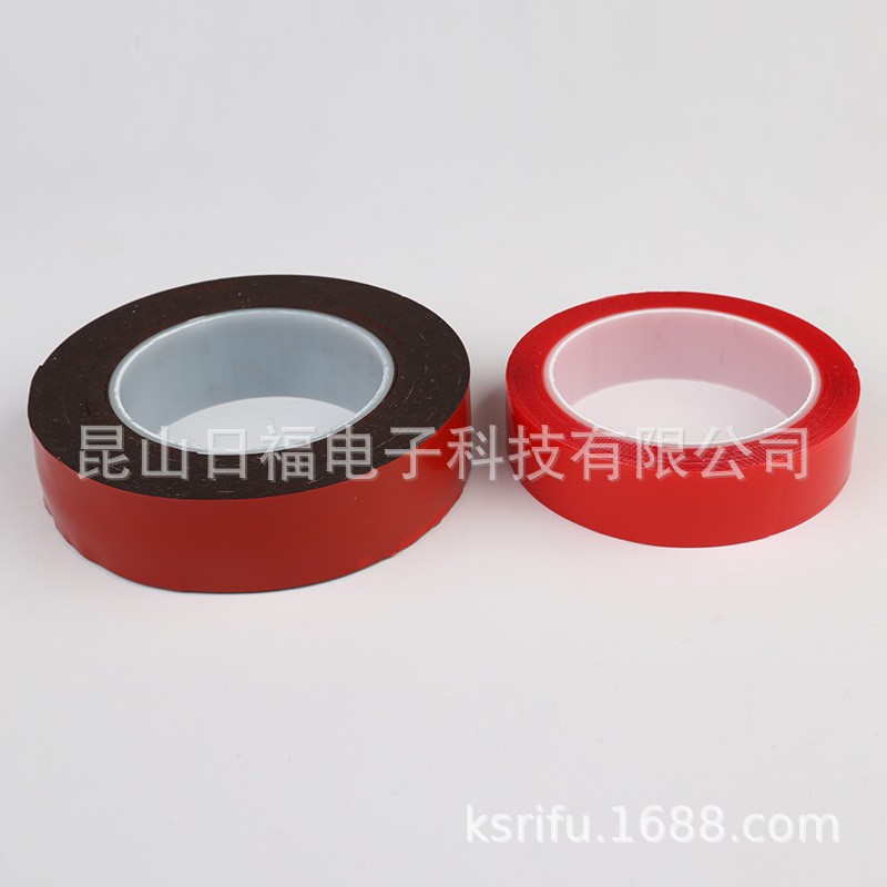 透明亚克力双面胶 强力无痕红膜双面胶  建筑双面胶带 超高粘度