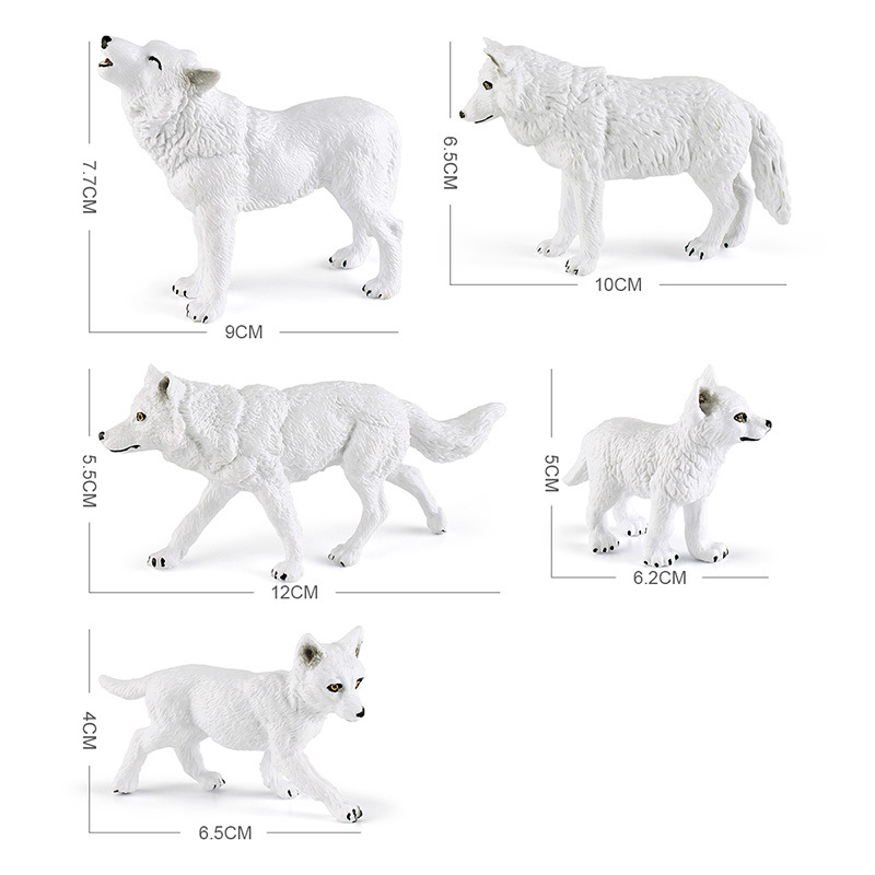 Transfronterizo Amazonas simulación animal Lobo Ártico modelo de ciencia y educación para niños cognición Lobo blanco decoración estática juguete