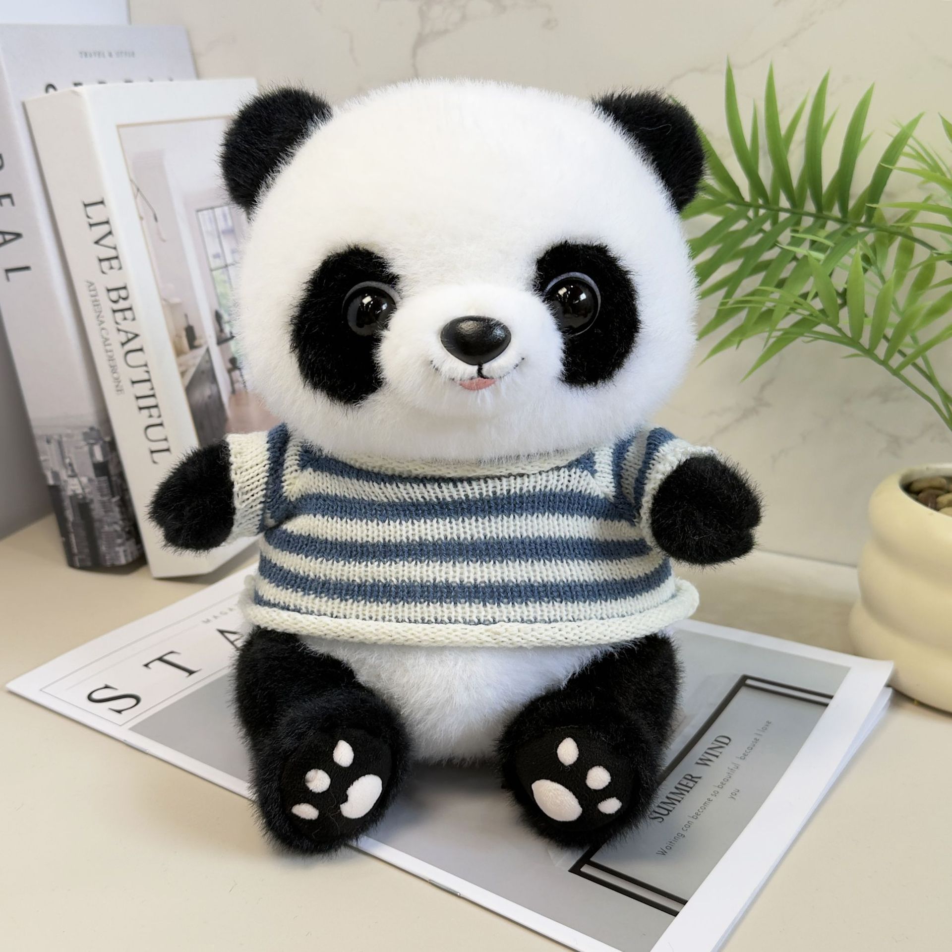 Cute tesoro nacional panda muñeca muñeca de peluche muñeca panda muñeca Chengdu logotipo de la empresa de impresión de recuerdos
