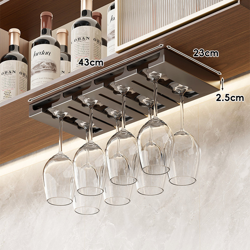Soporte Colgante para Copas de Vino de Acero al Carbono, Organizador para Bar y Gabinete de Vino