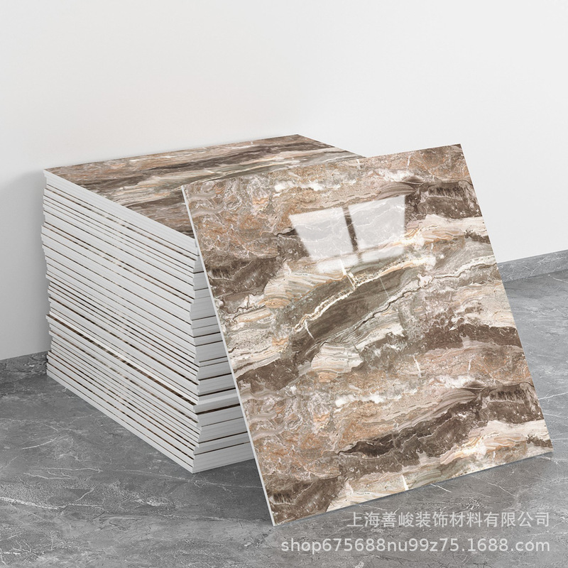 跨境出口批发30*30cm 仿瓷砖大理石纹自粘墙壁纸护墙板铝塑板贴纸|undefined