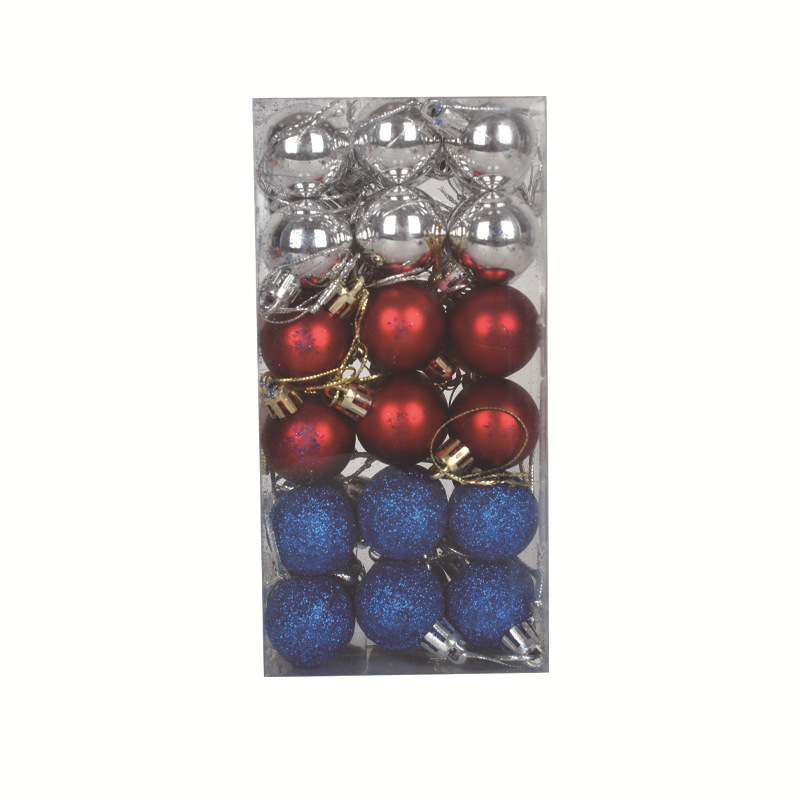 新品3/4cm36個セット異形ボールクリスマスツリー小さなペンダント祝日飾りスイカ方眼クリスマスボール|undefined
