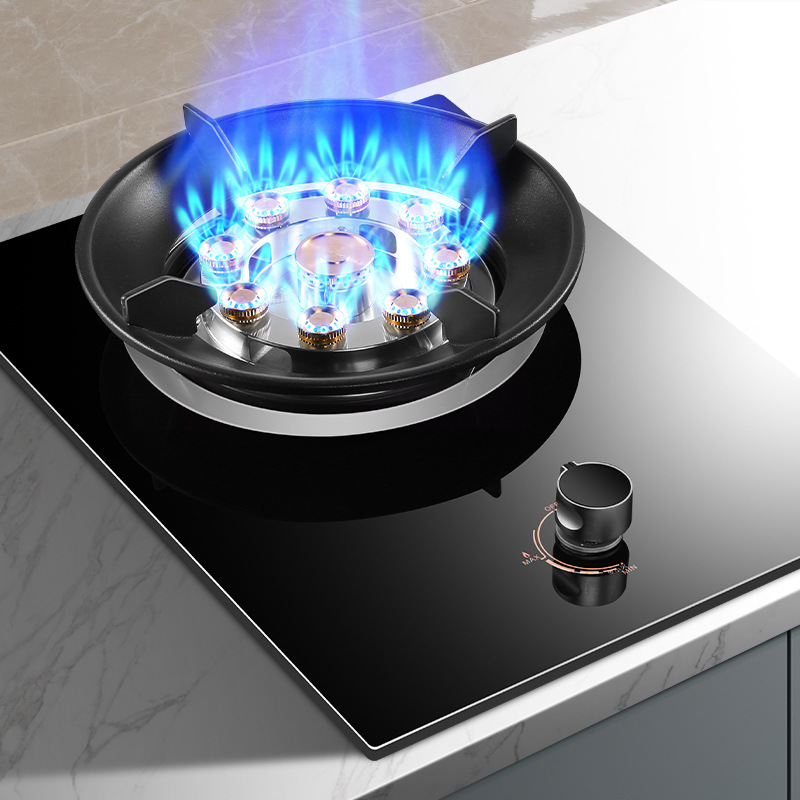 도매용 롱샤오다 가스레인지 단일 버너 가정용 액화가스 강력 화력 스토브 내장형 천연가스 가스레인지