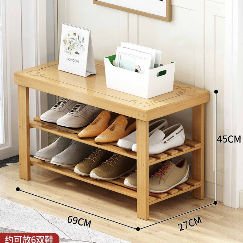 换鞋凳门口家用鞋柜坐凳一体入户穿鞋凳进门可坐实木鞋架长条凳子|undefined