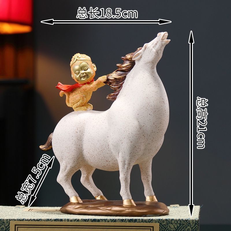 新しい中国風の馬の装飾品、リビングルーム、玄関ホール、ワインキャビネット、書斎、デスクトップ装飾、新築祝い、開店祝いのギフト、馬がすぐに完成します∑|undefined
