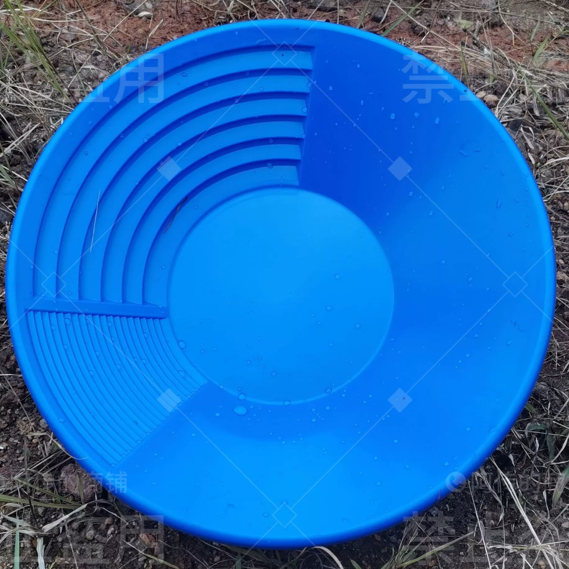 淘金盆38CM户外便携手摇洗金盆淘金沙铲大号加厚淘金盘淘金沙工具