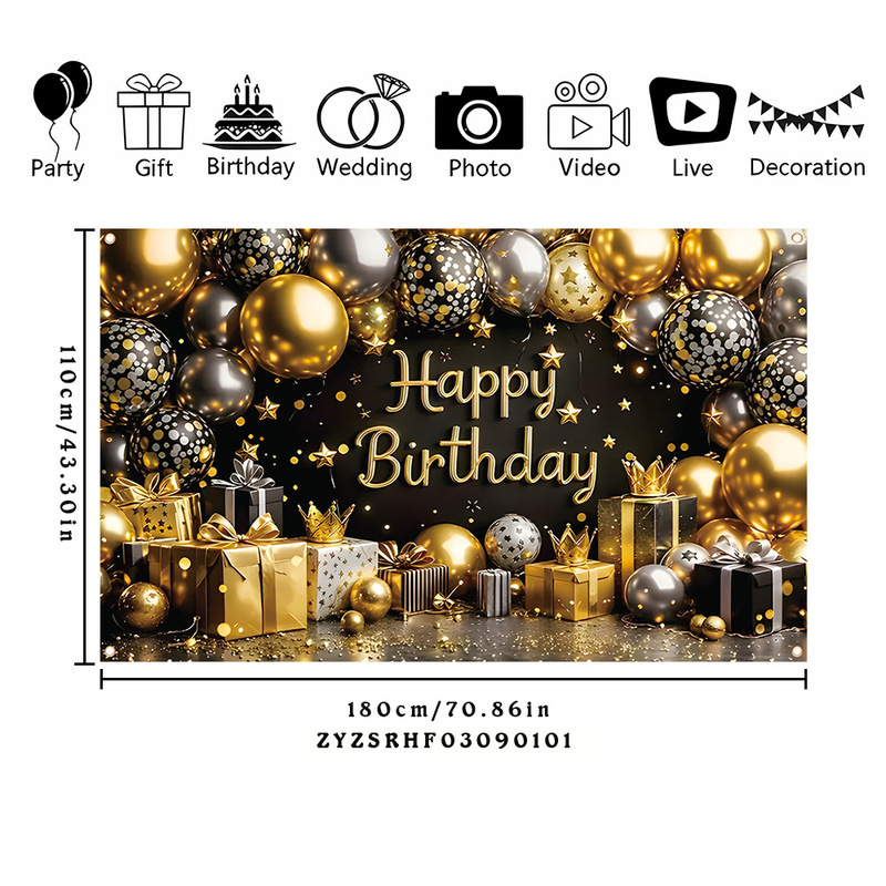 生日快乐拍照横幅定制挂布Happybirthday用品生日背景布个性定制|undefined