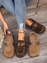 X 94799 Women's leopard print suede mu Ůʿ���y�q��������