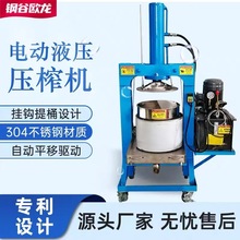 电动药渣压榨机不锈钢液压酒糟机石榴蜂蜜榨汁机菜馅油渣榨油机