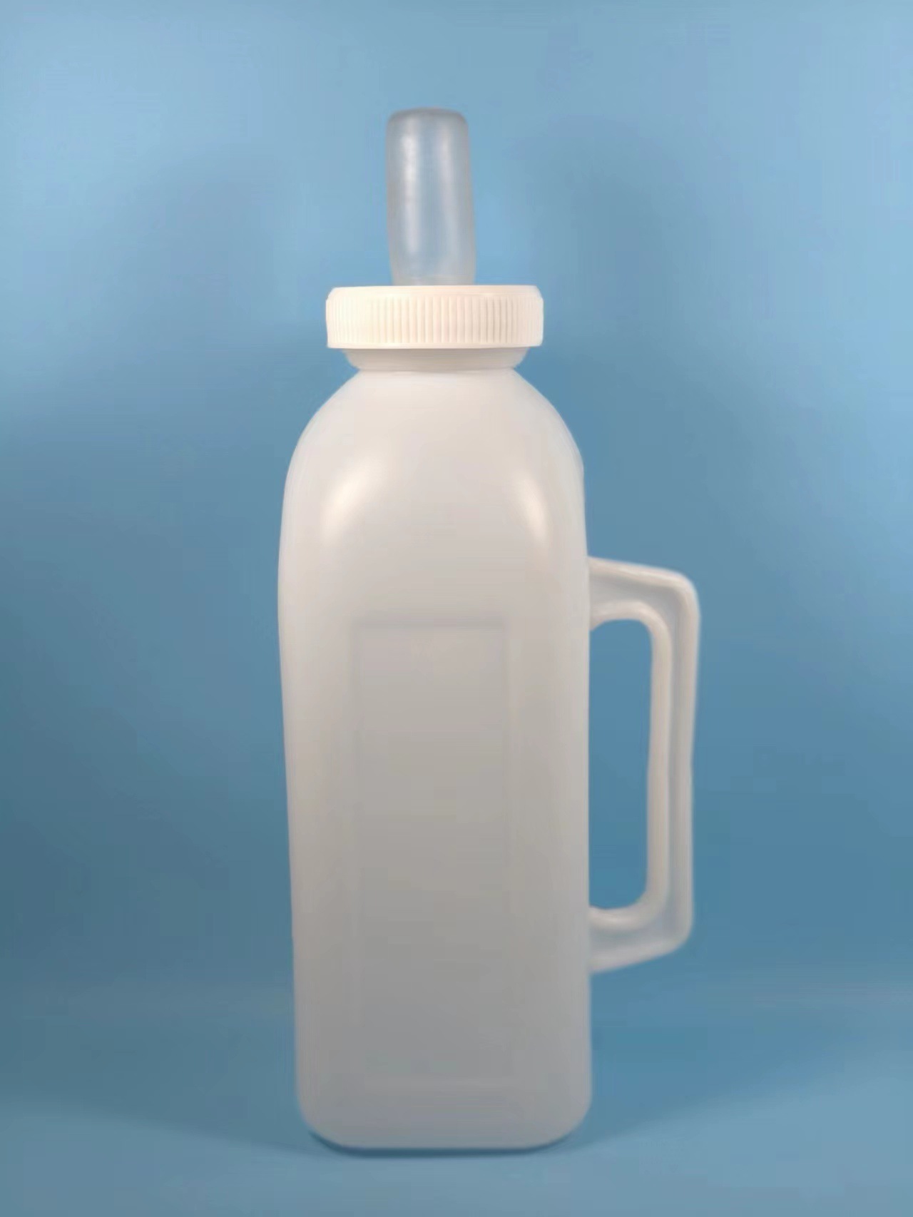 2L 2L veterinaria ternero botella de alimentación cabeza de leche de goma rojo pezón vaca botella de alimentación mango sólido botella de alimentación de gran capacidad