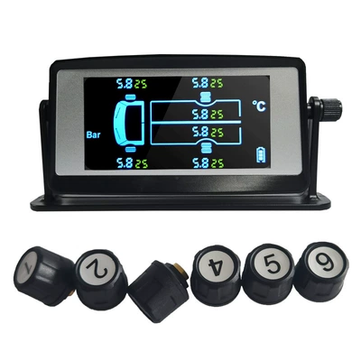 Tire pressure monitoring system (TPMS) for Heavy-Duty Trucks with 8 - full-display-0-18bar0-261psi-6-wheels