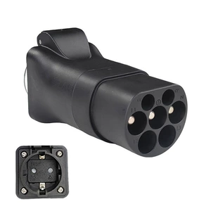 National standard car V2L discharge head conversion Schuko socket GB/T power EU socket household 220V conversion head
