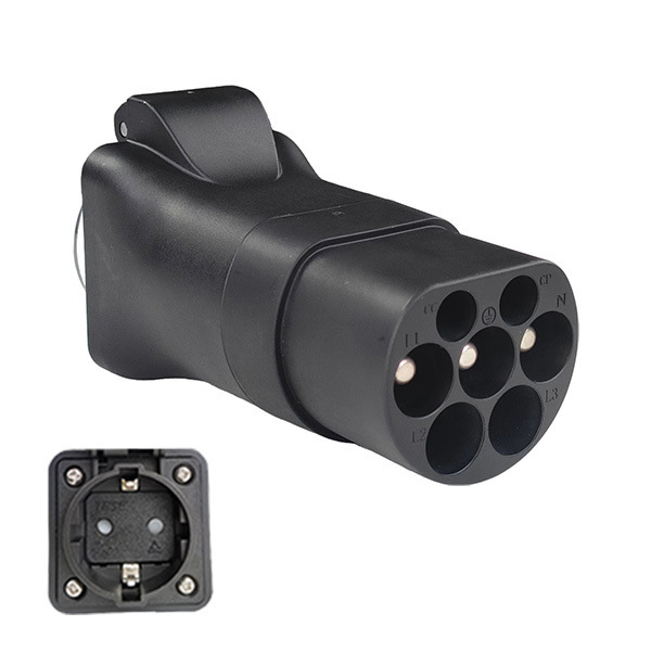 National standard car V2L discharge head conversion Schuko socket GB/T power EU socket household 220V conversion head