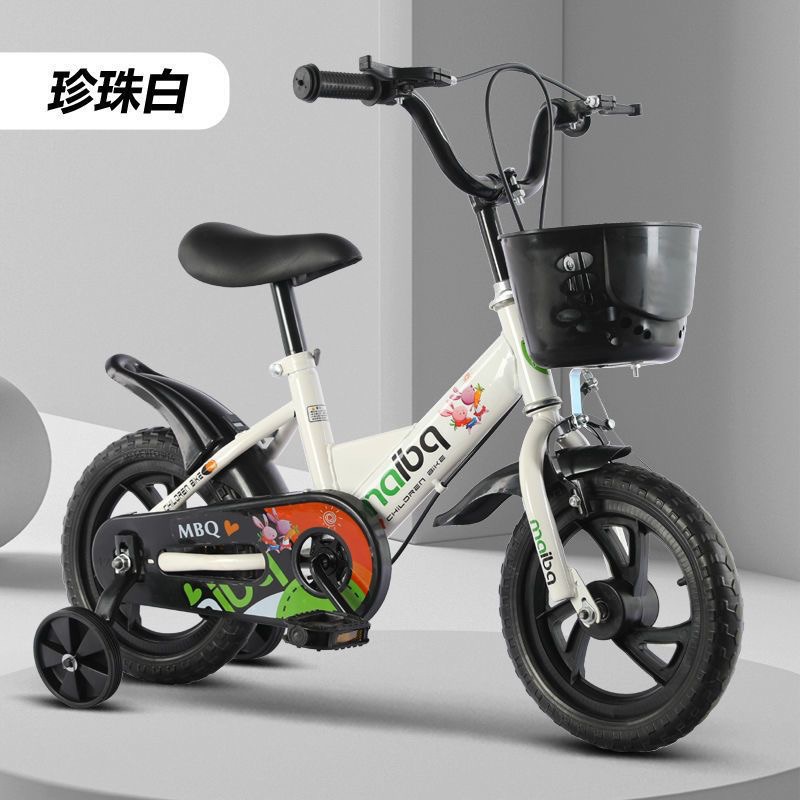 Bicicleta para niños Bicicleta inflable gratuita con ruedas auxiliares para niños y niñas de 3 años y 5 años para niños de 14-18 pulgadas