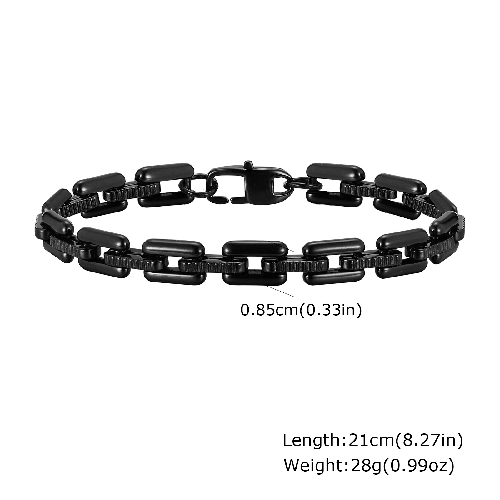 33g Weight Bracelets Classification Stainless Steel Chain Material 1 Piece Quantity Daily Occasion Stainless Steel Material Solid Color Pattern All Seasons Season Men's Gender Polishing Design Casual, Hip-Hop Style Casual Hip-Hop Solid Color Stainless Steel Polishing Men's Bracelets Men's Chain Bracelets 1