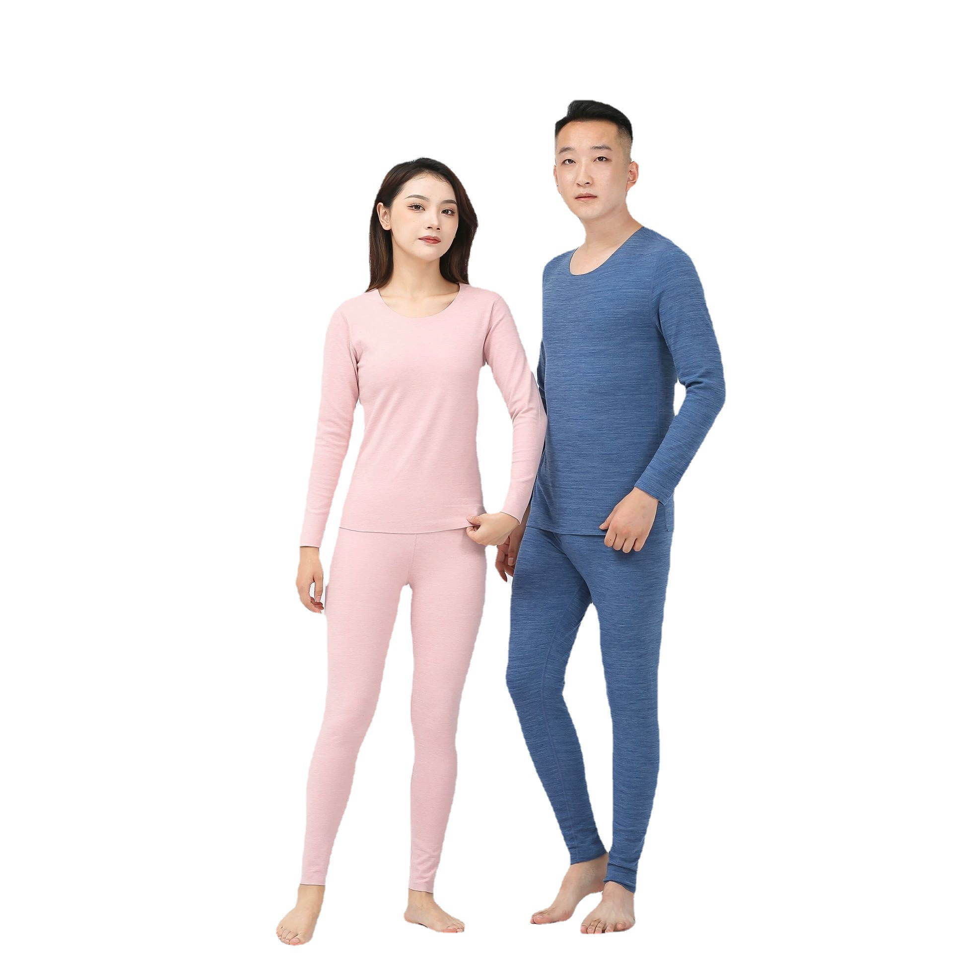 Winter keep warm double-sided velvet set, pijama for men and women, thermal underwear, increased thickness