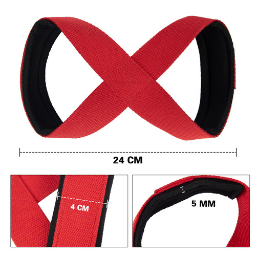 8-figure booster strap, wrist strap, pull-up, cotton grip strap, fitness deadlift, single and parallel bars, pressurized weightlifting, non-slip