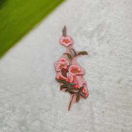高品质无背胶纱底加密彩色刺绣石榴花秀禾防勾丝旗袍礼服DIY装饰