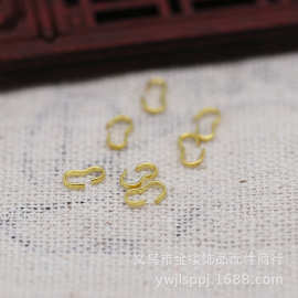 义乌金缕保色镀金DIY手链项链压线扣手作饰品3字固定小护线扣B249