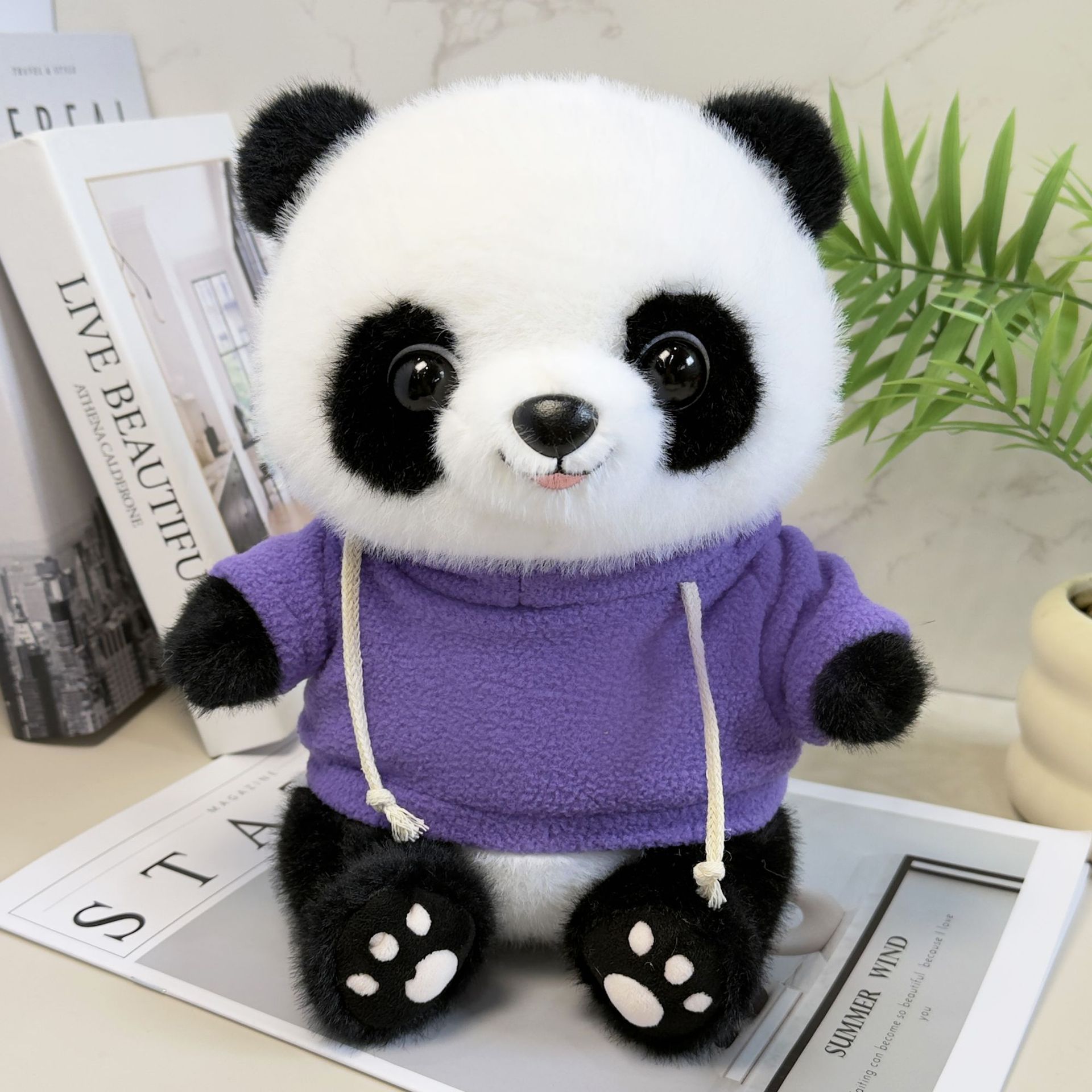 Cute tesoro nacional panda muñeca muñeca de peluche muñeca panda muñeca Chengdu logotipo de la empresa de impresión de recuerdos