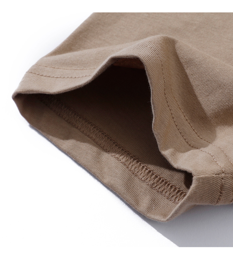 登爵男装 短袖2021新款180G纯棉T恤 男士短袖宽松纯色