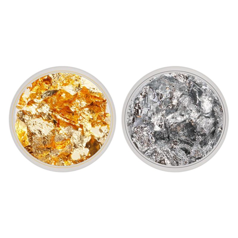 Nail Art oro plata hoja de papel DIY decoración de uñas suministros ultrafino papel de oro papel de impresión pegatinas de papel transfronterizo exclusivo