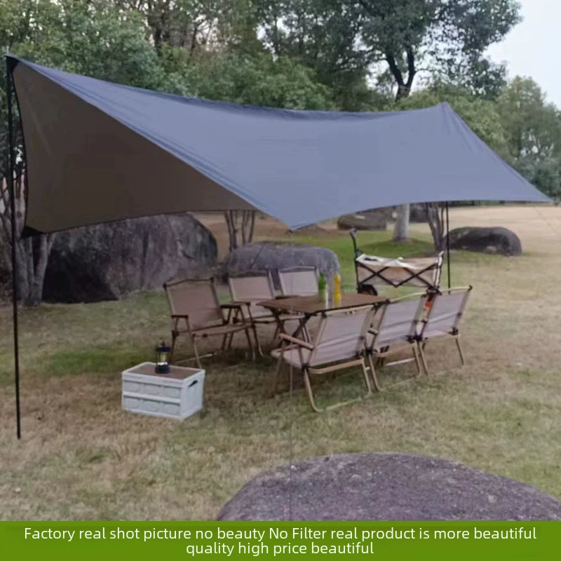 Travel canopy for camping, handheld black tent, tent for 6-20 persons, increased thickness