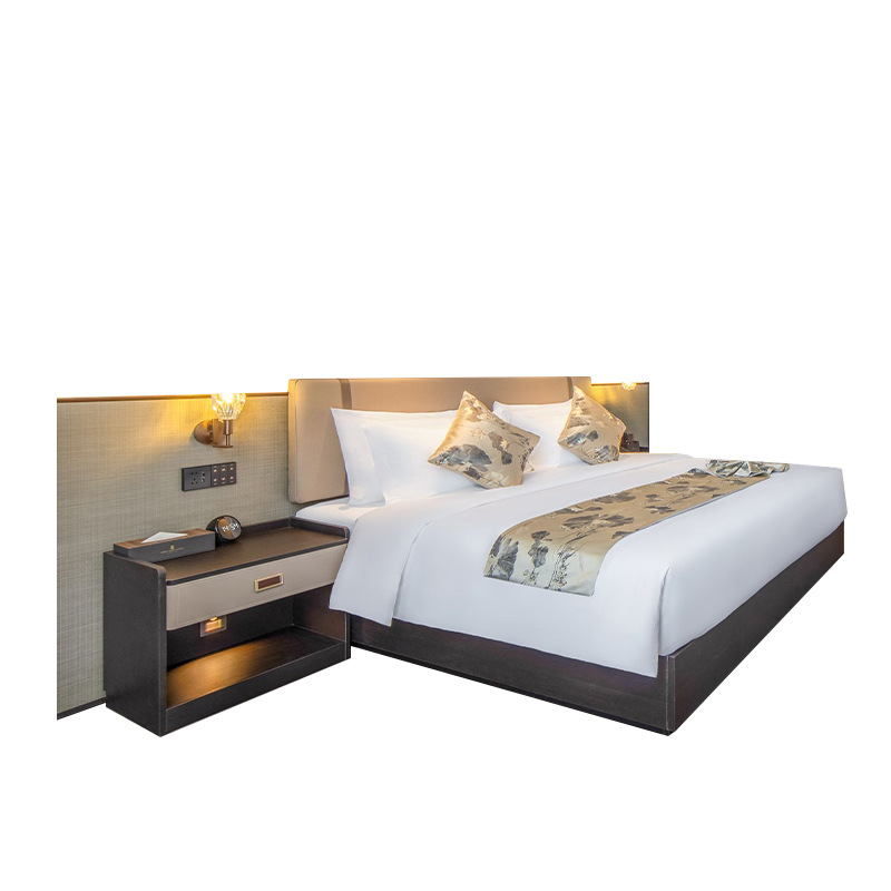 Lisheng Hotel Furniture Standard Room Full Set Customized School Renovation Hotel Homestay Big Bed Room Renovation Design