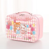 Fashionable cartoon polyurethane capacious storage system, handheld cosmetic bag, organizer bag, wholesale