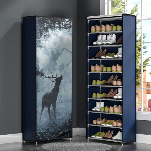 Simple shoe rack dust cover multi-layer shelf outer cover door cloth sleeve storage shoe cabinet home indoor attractive economical type