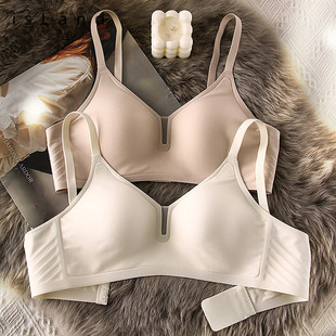 Seamless Underwear for Women, Thin, Small Breasts, Push-Up, No Rims, Breast-Retracting, Comfortable Bra Straps