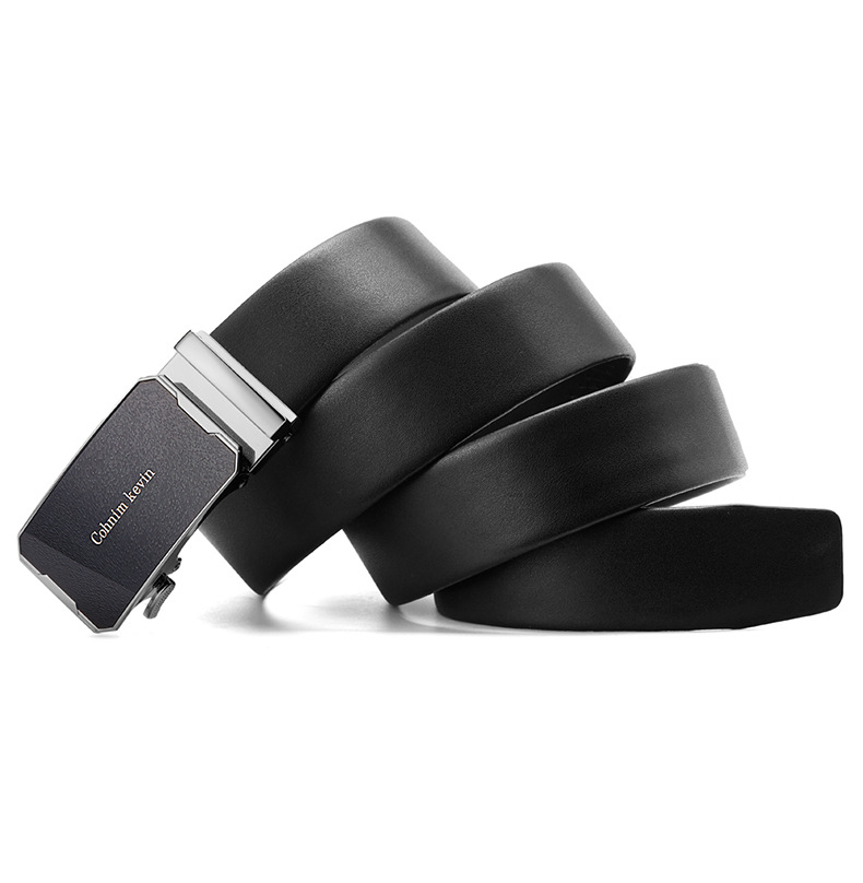 Automatic Buckle Men's Belt Genuine Leather Business Style_voghion.com
