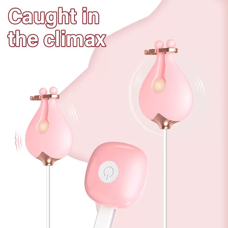 外贸新款女用遥控乳夹震动乳房按摩器跳蛋成人情趣用品批发