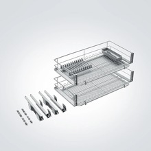 悍高M系列2.0玛歌系列拉篮厨房抽屉碗架置物架防锈阻尼抽拉碗架