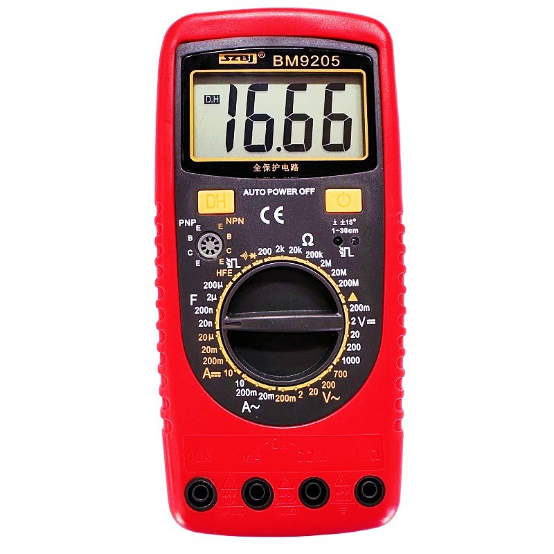 滨江BM9205过载保护数字多用表遥控红外线检测火线判断带自动关机