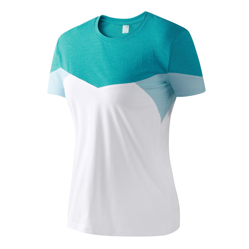 Gran tamaño al aire libre camiseta de secado rápido mujer transpiración sudor de mangas cortas camiseta deportiva de moda delgada fitness ropa de secado rápido verano