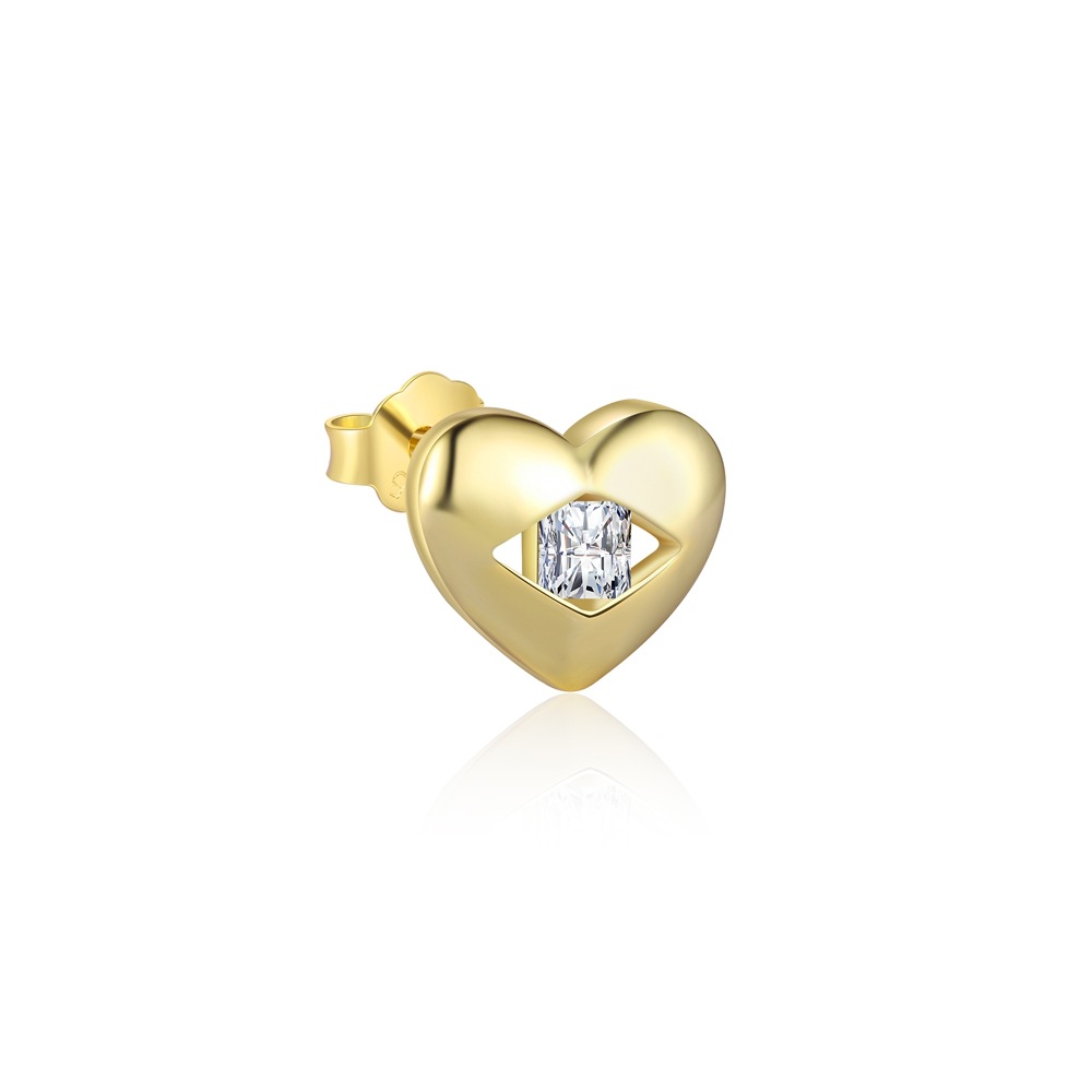 2g Weight Long-Lasting Plated Gold Plating Process 925 Sterling Silver Ear Needle Material 18K Real Gold Plated Plating Material Zircon Inlay Material Small Stud Earrings Classification 1 Piece, 1 Pair Quantity Casual, Daily Occasion 925 Sterling Silver Material Star, Moon, Heart Shape Pattern Women's Gender Basic, Simple Style Style 925 Sterling Silver Star Moon Heart Shape Zircon Small Stud Earrings 11