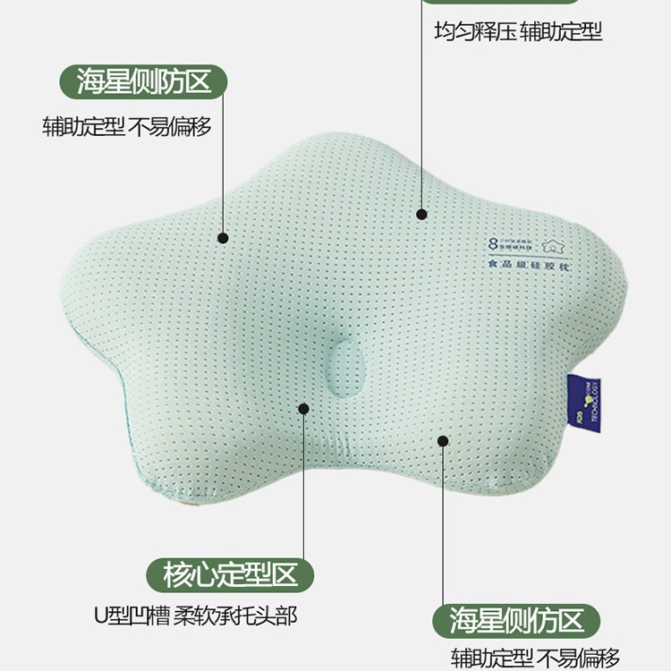 Neonatal estampado almohada neonatal corrección anti-migraña neonatal estampado almohada anti-migraña anti-mould - 1 año