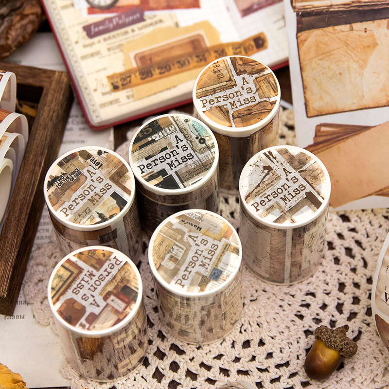 Yan Ji and paper tape a person's missing Series hand account material decorative collage base stickers 6 models