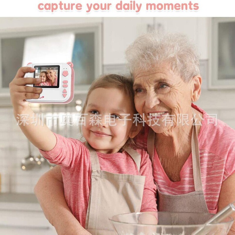 1080p HD children's printing Camera 2.0 inch cross-border 14 language thermal printer Polaroid camera